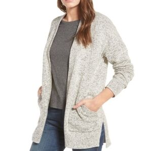 Madewell Midland Cotton Women's Gray Open Front Sweater Size Small Slouchy Grey